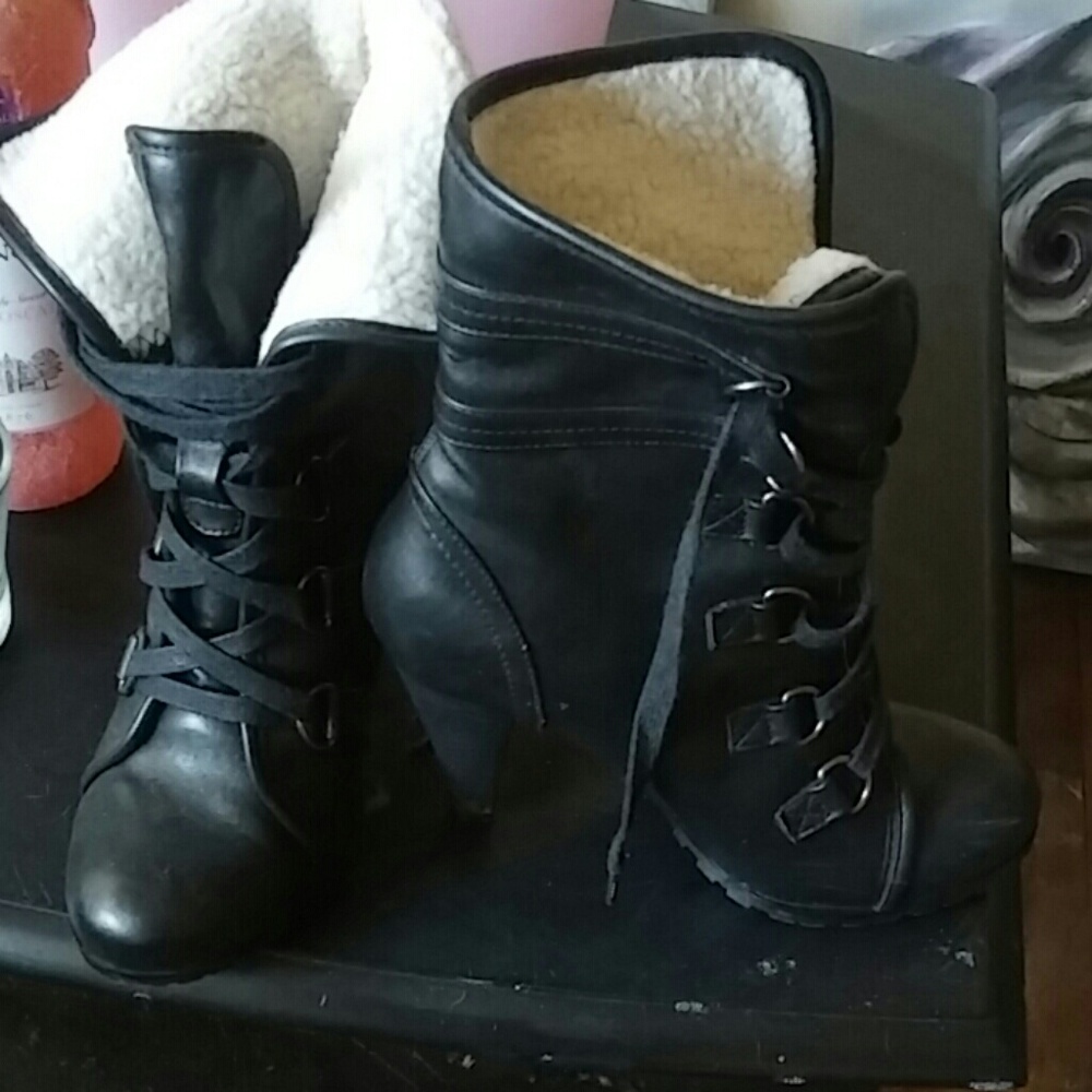 Pleather boots